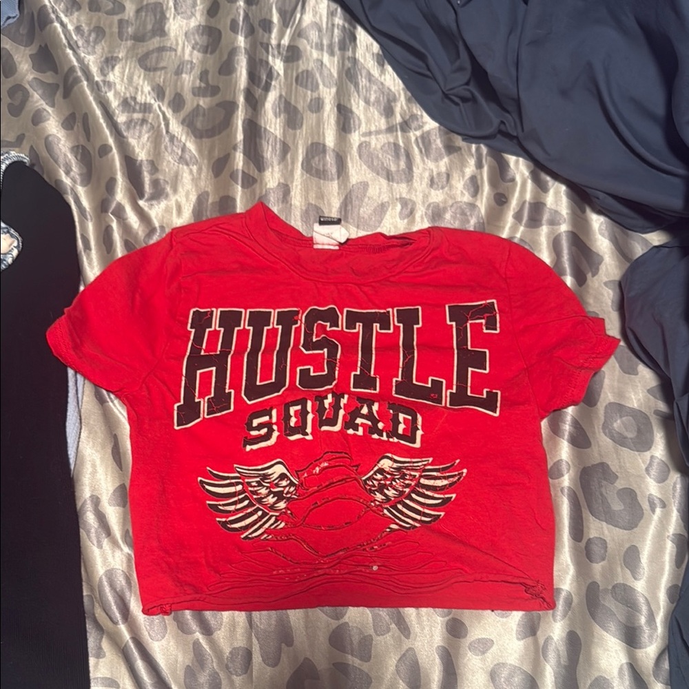 Windsor hustle squad crop top